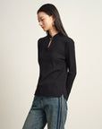 EP YAYING Black Structured Jacket