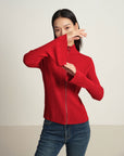 EP YAYING Red Knit Sweater