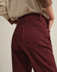 EP YAYING Burgundy Slim Fit Pants