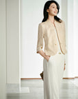 YAYING Jacquard Silk Blazer