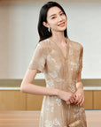 YAYING Jacquard Silk Dress EPKES4601AE