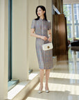 YAYING Pleated Qipao Dress EPKEA4629AG