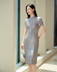 YAYING Pleated Qipao Dress EPKEA4629AG