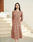 YAYING Mulberry Silk Jacquard Dress EPKAS4603AF