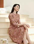 YAYING Mulberry Silk Jacquard Dress EPKAS4603AF