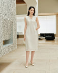 YAYING Mulberry Silk Waist-Fitted Dress EPKAS4101AW