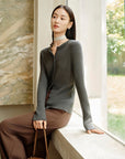YAYING Pure Wool Knit Cardigan EPKAW9130AC