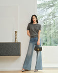 YAYING Crew Neck Short Sleeve Cashmere Sweater EPKAG9514AC