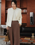 YAYING Stand Collar Waist-Fitted Jacket EPKAW1108AW
