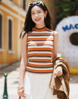 EP YAYING Horizontal Stripe Knit Vest EGKAA9017AO