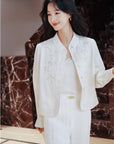 YAYING Acetate Embroidered Shirt EPKAS2204AW