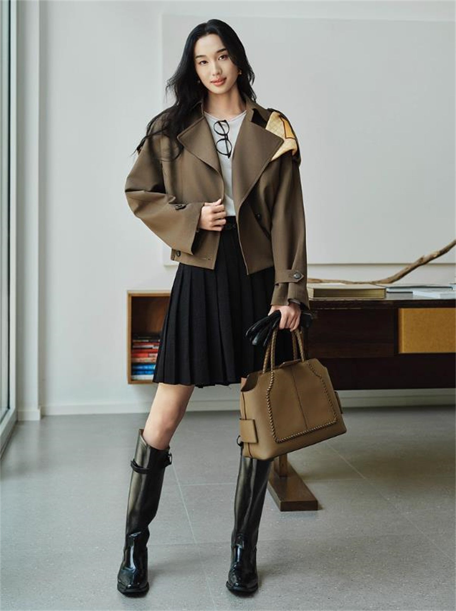 YAYING Pure Wool Short Trench Coat EPKAW7101AK