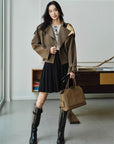 YAYING Pure Wool Short Trench Coat EPKAW7101AK