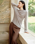 YAYING Wool-Blend Long-Sleeve T-Shirt EPKAA5501AC