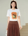 YAYING Artistic Silk-Cotton T-Shirt EPKAC5301BW