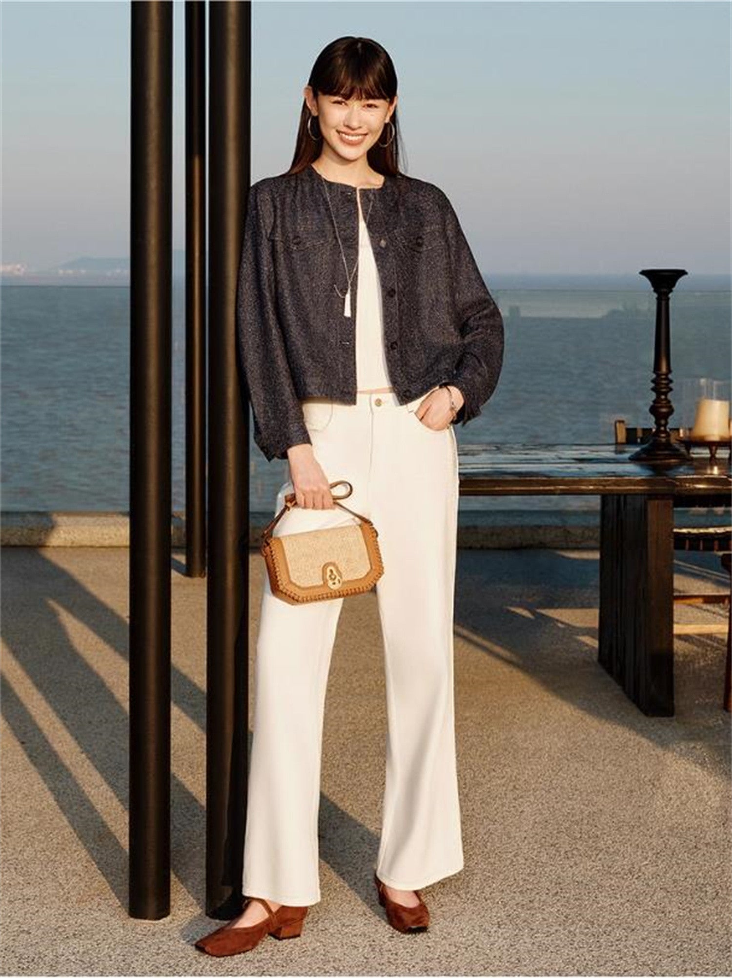 YAYING Faux Denim Jacket EPKAA1221AZ