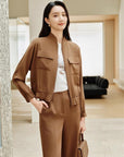 YAYING Silk Stand Collar Jacket EPKAS1235AK