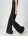 EP YAYING Black Relaxed-Fit Straight-Leg Pants Casual Pants