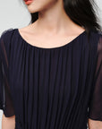 EP YAYING Pleated Patchwork Dress EGKET4636AZ