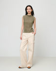 EP YAYING Slim-Fit Turtleneck Sleeveless Base Layer Top
