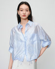 EP YAYING Jacquard Loose Minimalist Shirt EGKEA2120AB