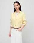 EP YAYING Subtle Jacquard Tencel Shirt EGKEA2108BY