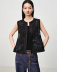 EP YAYING Silk-Cotton Jacquard Chinese Style Vest EGKES1038AH