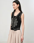 EP YAYING New Chinese Style Knit Vest EGKEA9040AH