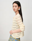 EP YAYING Hollow Textured Knit Cardigan EGKEC9121AM
