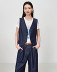 EP YAYING Waist-Defined Fitted Layered Vest EGKEDJ010AZ