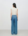 EP YAYING Designer Fluid TENCEL Straight-Leg Pants