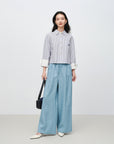 EP YAYING Loose Linen Straight-Leg Pants EGKEH6428AB