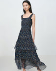 EP YAYING Silk Printed Dress EGKEA4209AZ
