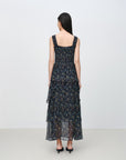 EP YAYING Silk Printed Dress EGKEA4209AZ