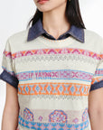 EP YAYING Striped Jacquard Knit T-Shirt EGKEH9507AM