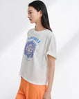 EP YAYING Cotton Embroidered T-Shirt EGKEC5311AW