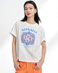 EP YAYING Cotton Embroidered T-Shirt EGKEC5311AW