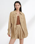 EP YAYING Linen Utility Jacket EGKEH1206AE