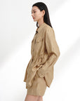 EP YAYING Linen Utility Jacket EGKEH1206AE