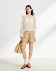 EP YAYING Linen Wide-Leg Shorts EGKEH6203AE