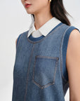 EP YAYING Sleeveless Faux Denim Dress EGKPC4520AB