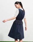 EP YAYING Vintage Waist-Defining Sleeveless Dress