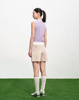 EP YAYING Turtleneck Embroidered Color-Block Casual Sleeveless Knit Top Top