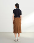 EP YAYING Faux Suede Straight Skirt EGKAA3507AT