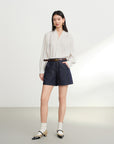 EP YAYING Mulberry Silk French-Style Shirt EGKAS2211AW