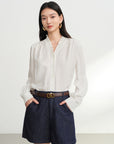 EP YAYING Mulberry Silk French-Style Shirt EGKAS2211AW
