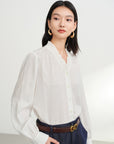 EP YAYING Mulberry Silk French-Style Shirt EGKAS2211AW