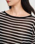 EP YAYING Crewneck Stripe Knit Sweater EGKAA9538AH