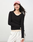 EP YAYING Slim-Fit Knit Base Layer Top EGKAS5516AH
