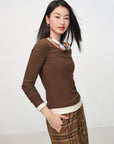 EP YAYING Slim-Fit Knit Base Layer Top EGKAS5516AK
